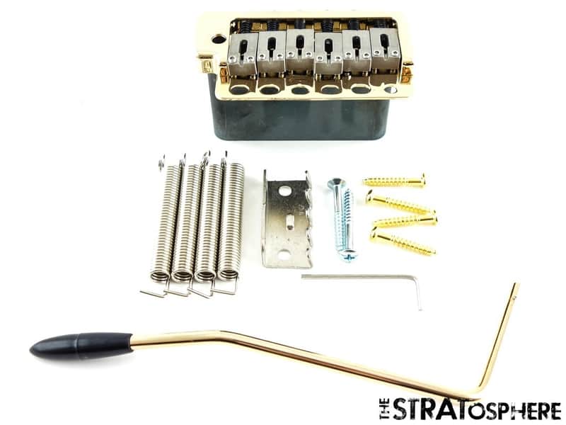 *NEW Wilkinson Vintage TREMOLO for Fender Stratocaster Steel Gold WVP6-SB-GD image 1