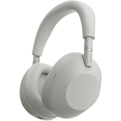 Sony WH-1000XM6 Wireless Noise Canceling Closed Back Over-Ear Headphones, Platinum Silver + Power Bank + 20W 2-Port USB Wall Charger image 2