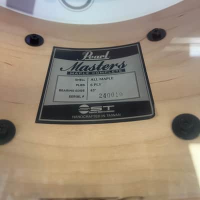Pearl Masters Maple Complete Snare, Satin Natural, 14"x6.5" - Pre Owned image 7
