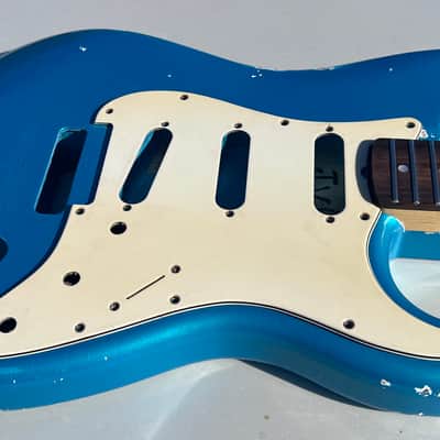 JVG ST BODY RELIC Reborn Old -Lake Placid Blue  Nitrocellulose  Lacquer  routed SSH Place your ORDER JVGuitars image 9