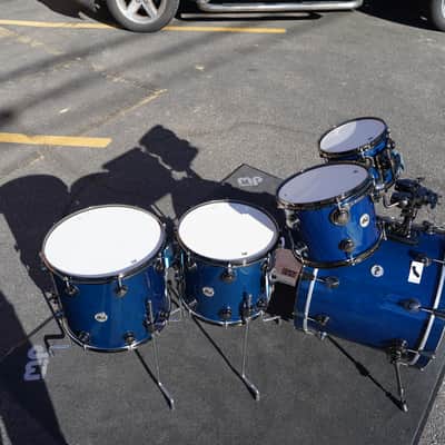 DW USA Collectors Series 5pc Maple/Mahogany Shell Pack - Deep Royal Blue Lacquer Custom | 10,12,14,16,22" image 17
