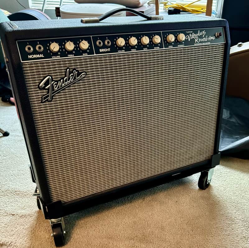 Fender "Custom" Vibrolux Reverb 40-Watt 2x10" - 1990 - Black image 1