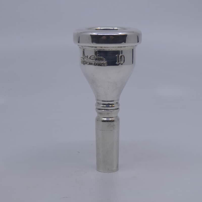 ACB "10" Large Shank Trombone Mouthpiece - Silver image 1