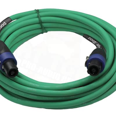 FAT TOAD 25ft PA Speakon Cables (Twist-LockPRO Series) 10 Pack – Green DJ Speaker Cords for Audio, Studio Recording, Stage Performance – 12 AWG Wires image 3
