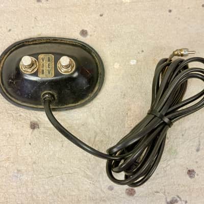 Vintage 1960's Fender Black Panel Guitar Amplifier Footswitch Reverb-Vibrato RCA image 1