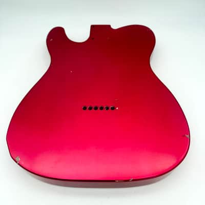 MJT Telecaster Body Alder Relic Nitro Raspberry mjt6572 image 8