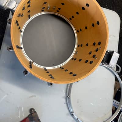 Pearl Marching percussion snare 80s  - Black wrap image 3