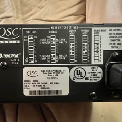 QSC CX902 2-Channel Power Amplifier 2010s - Black image 4