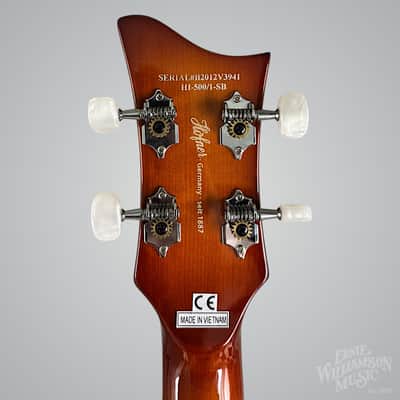 Hofner Ignition PRO Violin Bass, Sunburst, Teacup knobs image 8