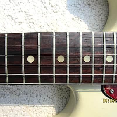 Fender Mustang Guitar, 1964, White, Kluson Tuners, Stackpole Pots, Case image 19