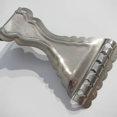 Kay Flat Top Guitar Tailpiece Authentic Vintage Part Circa-1950s-1960s-Chrome image 1