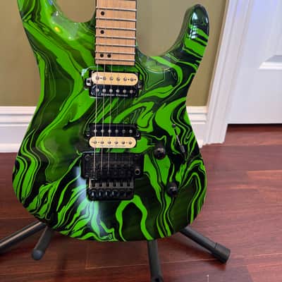 Jackson Pro DK2M 2014 - Slime Green Swirl image 3