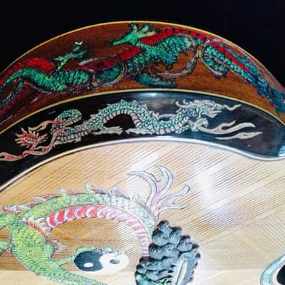 Blueberry Handmade Acoustic Guitar Grand Concert Dragon image 7