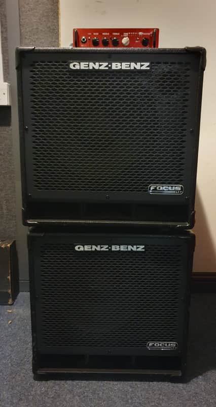 2 x Genz Benz Focus 112 Bass Cabinets + TC Electronic BH250 Bass head image 1
