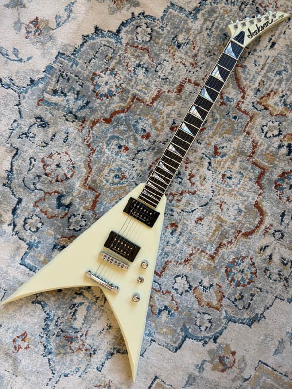 Jackson King V Custom Shop KBJ "James Hetfield" Master of Puppets 2024 - Ivory image 1