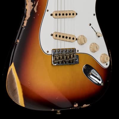 Fender Custom Shop Empire 59 Transition Stratocaster Relic - Faded Aged Chocolate 3-Tone Sunburst #18561 image 6