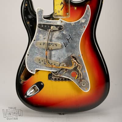 1967 Fender Stratocaster Left-Handed Sunburst with tag image 19