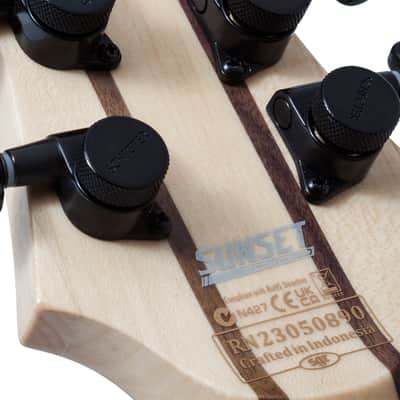 Schecter Sunset-7 Triad Gloss Black image 13