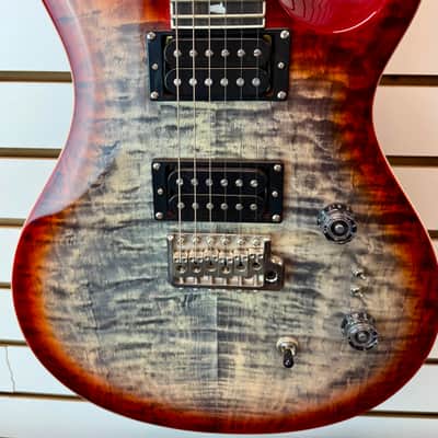 PRS SE Custom 24 Quilt Top 2024 Charcoal Cherry Burst with Gig Bag - Pre Owned image 2