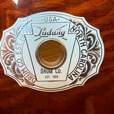 Ludwig Aged Exotic Tamo Ash 6.5x14 Snare Drum Cherry Carmel Lacquer image 3