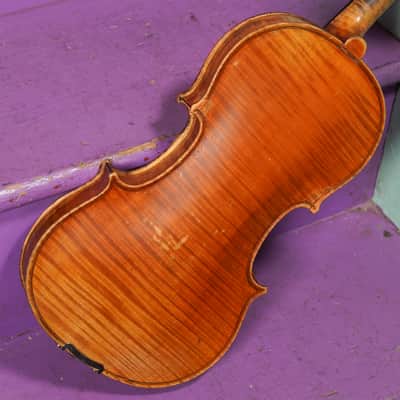 1920s German Highly-Figured Strad-Copy 4/4 Violin (VIDEO! Fresh Work, Ready) image 12