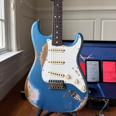 2025 Fender Custom Shop Stratocaster Pro SR25 Super Heavy Relic - Aged Lake Placid Blue image 3