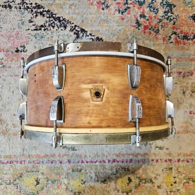 Ludwig 14x6.5" 3-ply Snare Drum - Keystone Badge - Nickel P83 Throw-Off image 2