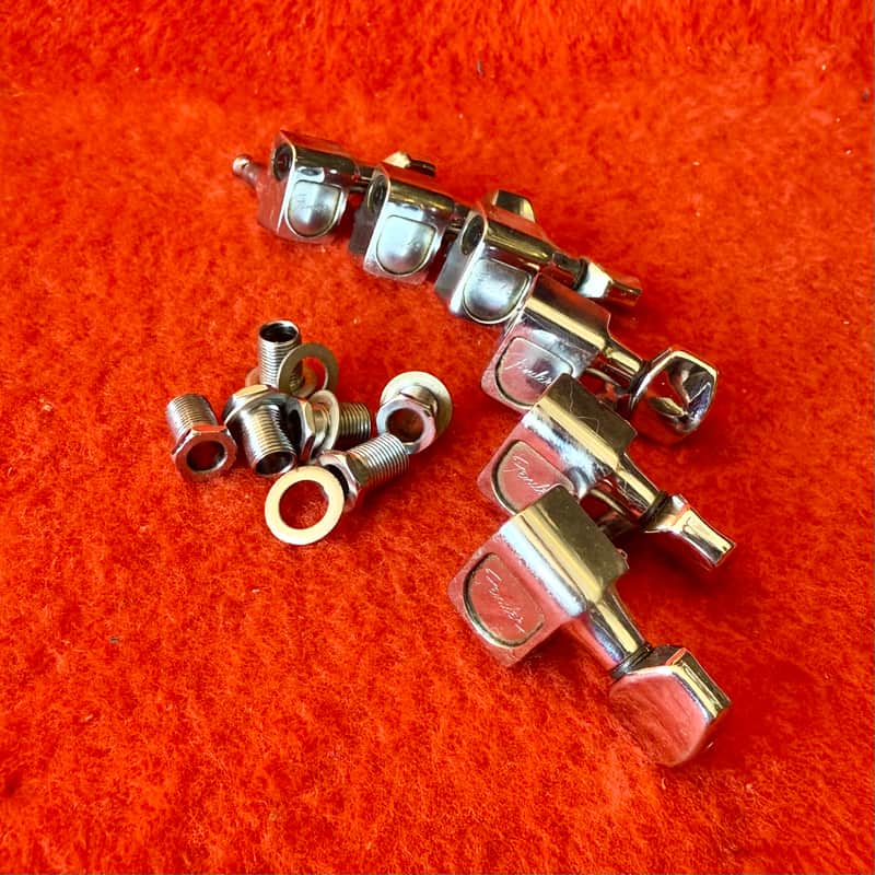 Dan smith era Fender Stratocaster guitar tuners  1980’s - Chrome original vintage USA telecaster image 1
