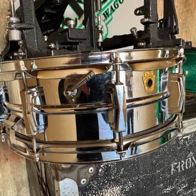 Bryan Hitt's REO Speedwagon 2000s Ludwig Classic Maple With Complete Hardware - Green Sparkle image 18