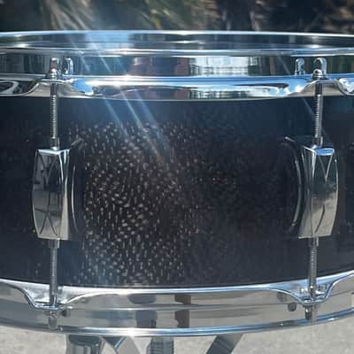 Custom Magnus Opus Drums 2026 - Midnight blue/black carbon fiber shells image 8