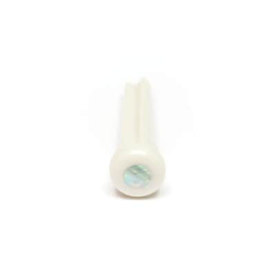 Graph Tech Tusq Presentation Bridge Pins White 4mm Paua Dot image 3