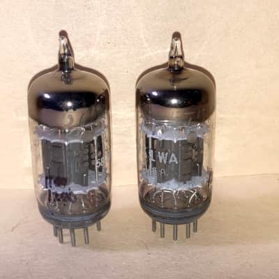 GE 5751 Black Plate Triple Mica JAN Mil-Spec Tubes, Matched Pair, Tested image 2