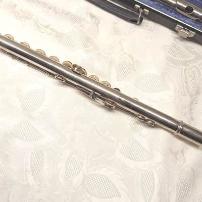 Vintage Buescher Aristocrat Flute with Case Selmer Era Lot 82-453 image 10