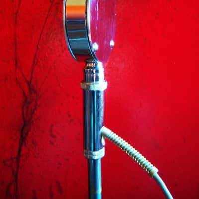 Vintage 1960's Astatic D-104 crystal "Lollipop" microphone Chrome w F-11 adapter Hi Z harp # 9 image 6
