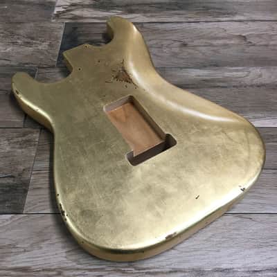 Made to Order - FRANCHIN Mercury guitar body Relic Aged METALLIC LEAF (Gold/Silver/Copper) Basswood Poplar Stratocaster-Strat-S-Style Made in Italy image 11