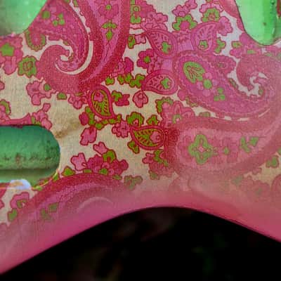 Pink Paisley Tele Body, Aged, Nitro , Alder, Binding image 10