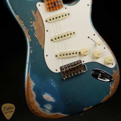 2024 - Fender Custom Shop Limited Edition Red Hot Stratocaster Super Heavy Relic - Super Faded Aged Lake Placid Blue image 6