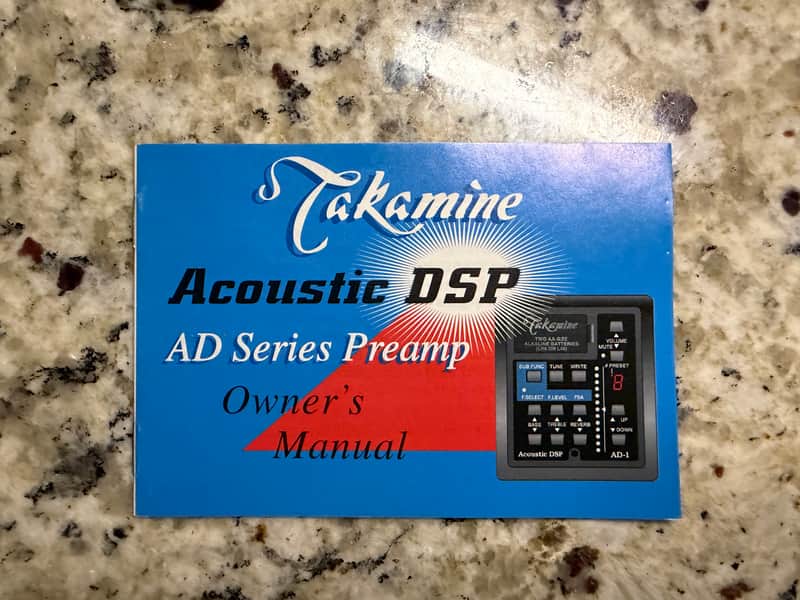 Takamine Acoustic DSP AD series preamp manual image 1