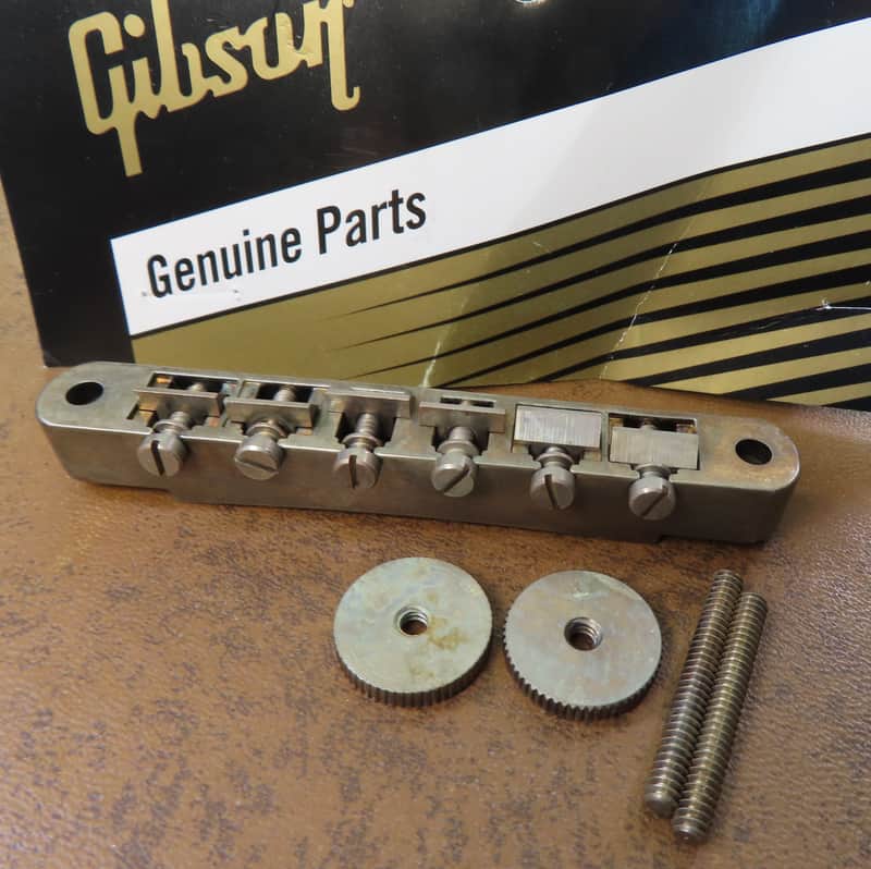 aged Gibson Historic ABR-1 No Wire Tune-O-Matic Bridge Nickel fits Les Paul 335 image 1