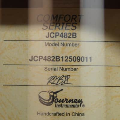 Brand New Journey Instruments JCP482B Comfort Parlor Acoustic/Electric Guitar image 6
