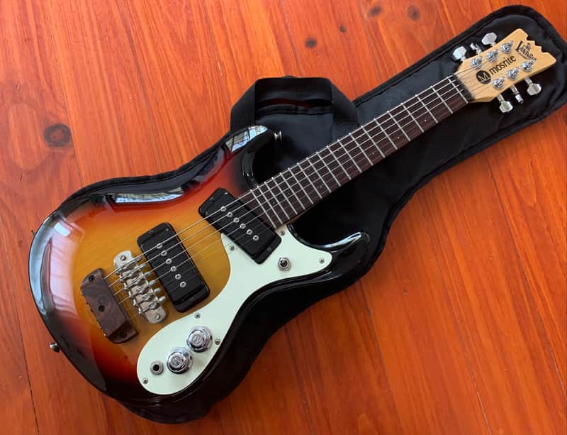 Mosrite Mini Ventures octave guitar 1990s - Sunburst | Reverb