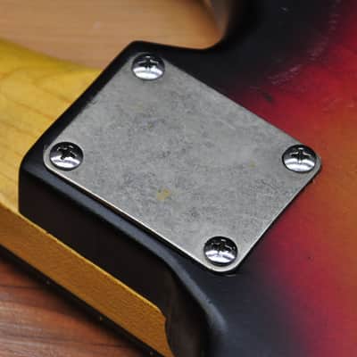 Vintage VJ74 Icon Fretless Bass - Sunset Sunburst image 19