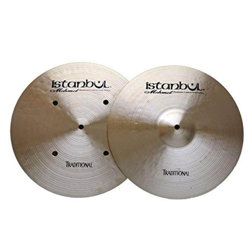 Istanbul Mehmet Cymbals 15" Traditional Hi-Hat Flat Hole Bottom image 1