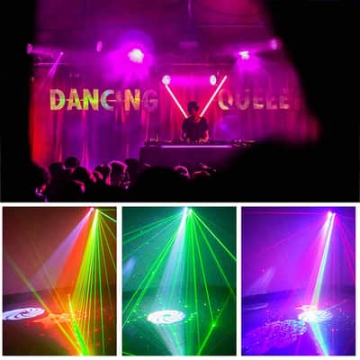 13W Party Lights Stage Laser Light, Led Laser Effect And 52 Led Patterns (48+4 Large) Sound Activated Stage Light Strobe Light For Dj Laser Light Show/Disco/Party/Festival Gift image 3
