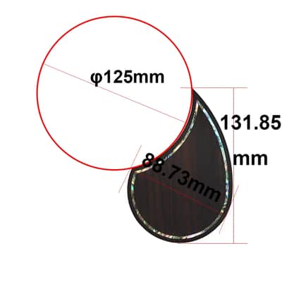 Abalone Binding Inlay Folk Acoustic Guitar Rosewood Pickguard Scratch Plate image 3