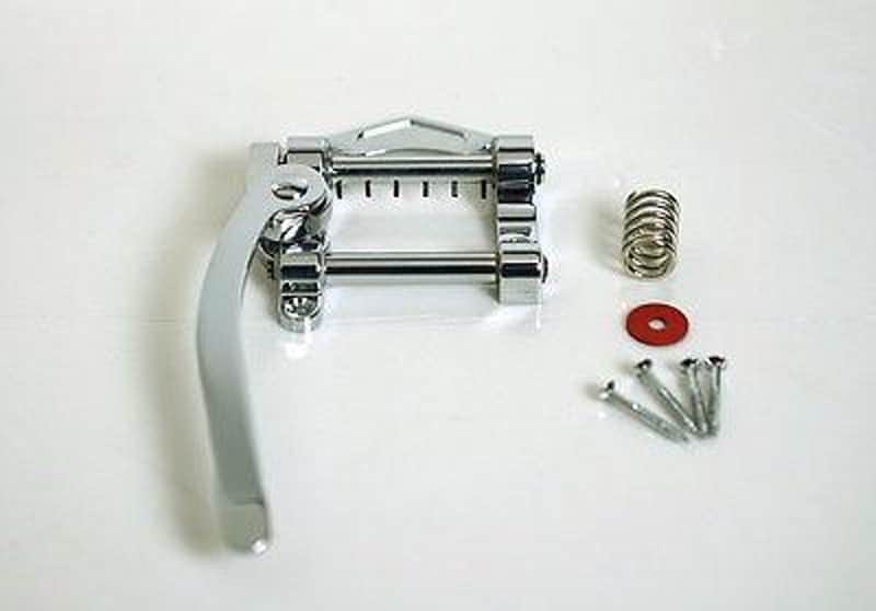 Chrome Vibrato Tremolo Bridge for Archtop Hollow Semi-Hollow Jazz Guitar TB20 image 1