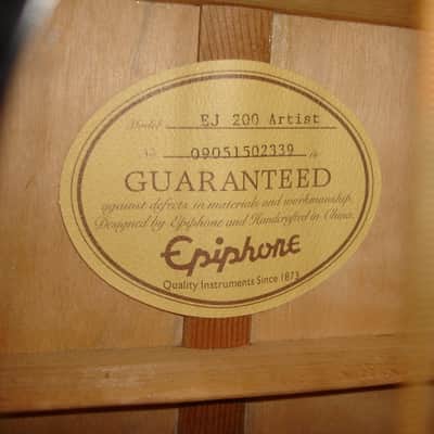 2009 Epiphone Limited Edition EJ-200 Artist Super Jumbo Acoustic Guitar image 6