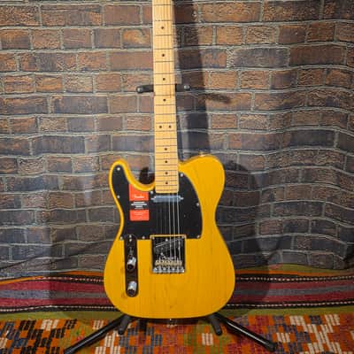 Fender 2016 American Professional Telecaster Maple Fretboard Left-Handed Butterscotch Blonde w/ OHSC & CoA image 3