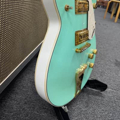 Gretsch G5448 Two Tone Electromatic Double Jet 2018 - Surf Green / White image 5