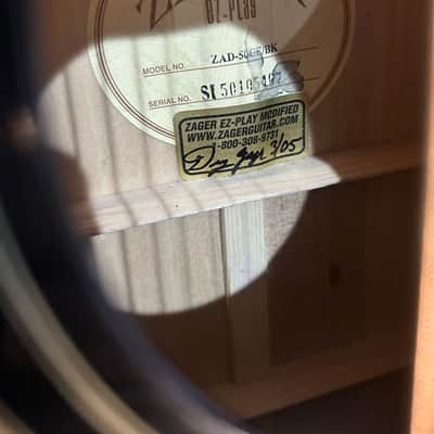 Zager 50-Series Cutaway Acoustic-Electric (CE/BK), Signed — Excellent/Near-Mint Condition + Hard Case image 4